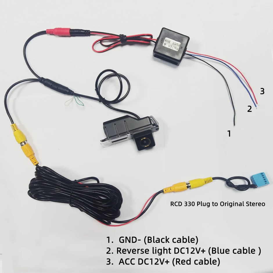 Pi Camera Cable - Car Rear View Camera Power Filter