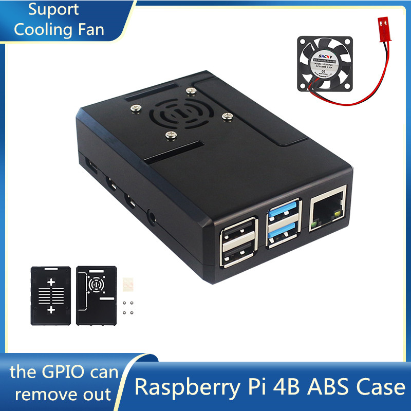 Pi Cooler - Raspberry Pi ABS Case Black Plastic