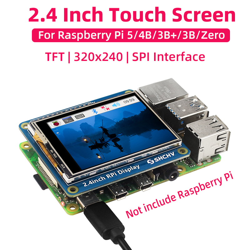 SHCHV 2.4 Inch Touch Screen fo - огляд і ціна Pi 5 Case