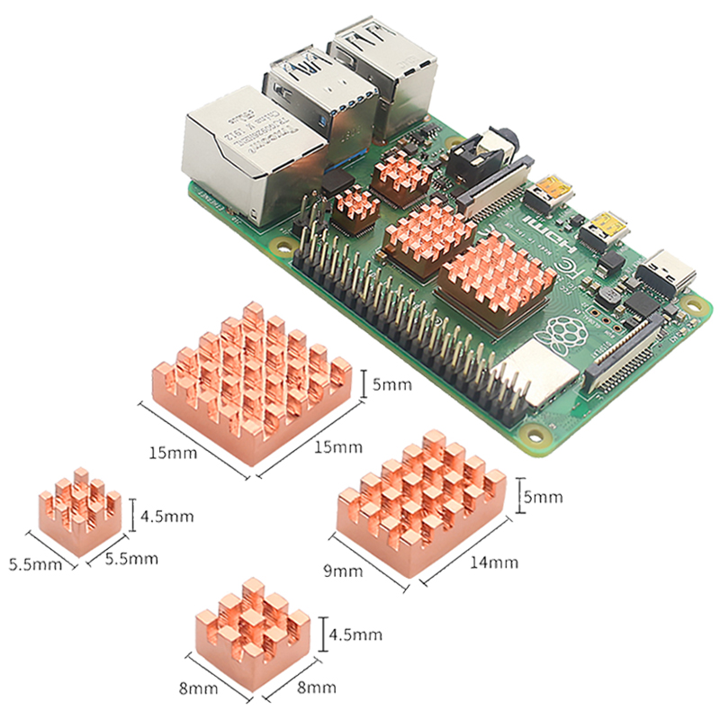 Metal Copper Aluminum Heatsink - огляд і ціна Pi Cooler
