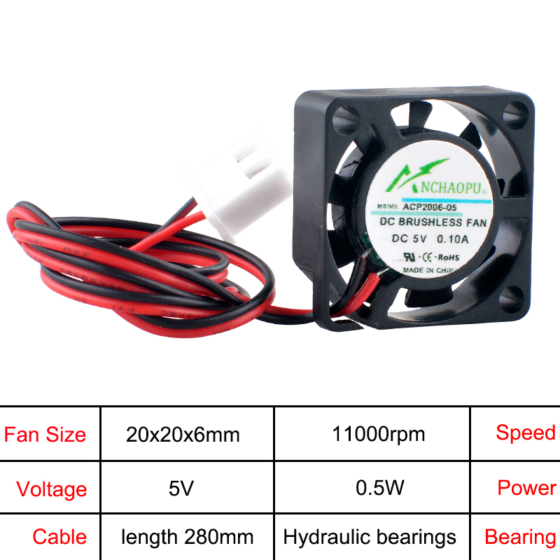 ANCHAOPU ACP2006 2cm 20mm Fan  - огляд і ціна Pi Cooler