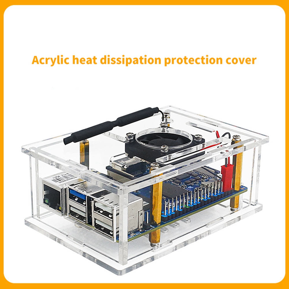 B27B Cooling Fan& Acrylic Prot - огляд і ціна Pi 4 Case