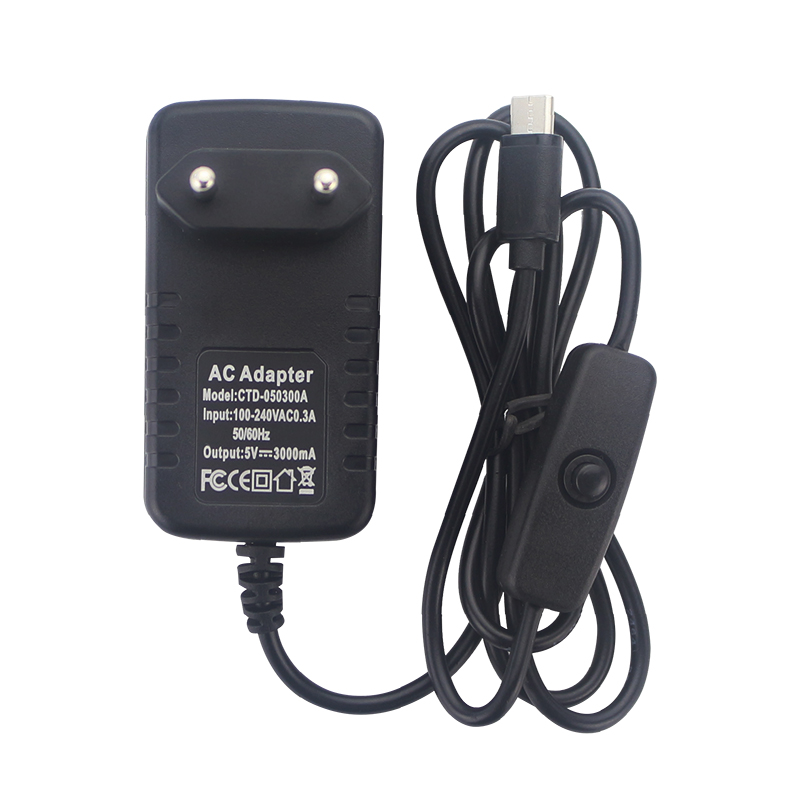 5V 3A Power Supply with ON/OFF - огляд і ціна Pi Power Supply