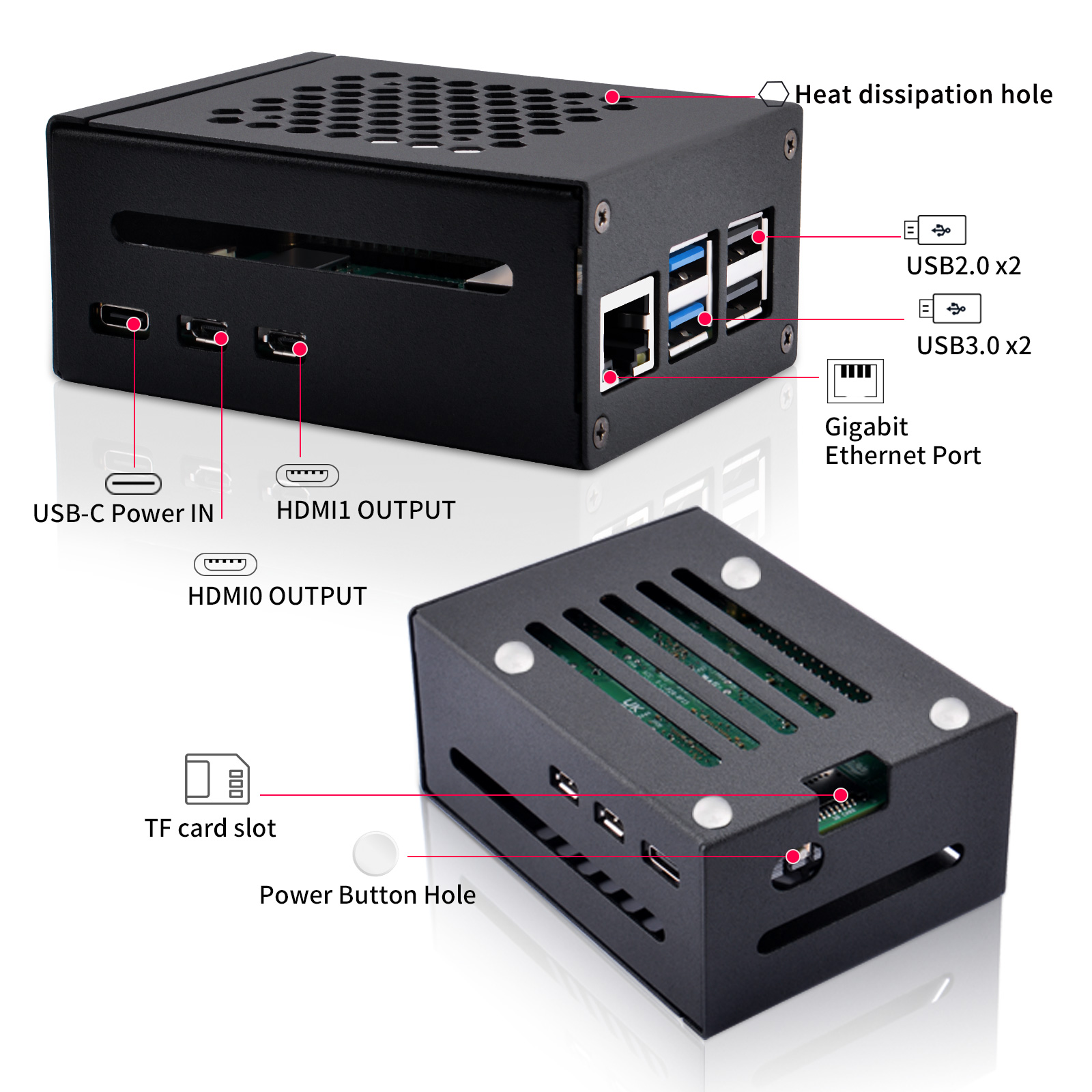 52Pi  Raspberry Pi 5 Metal Cas - огляд і ціна Pi 5 Case