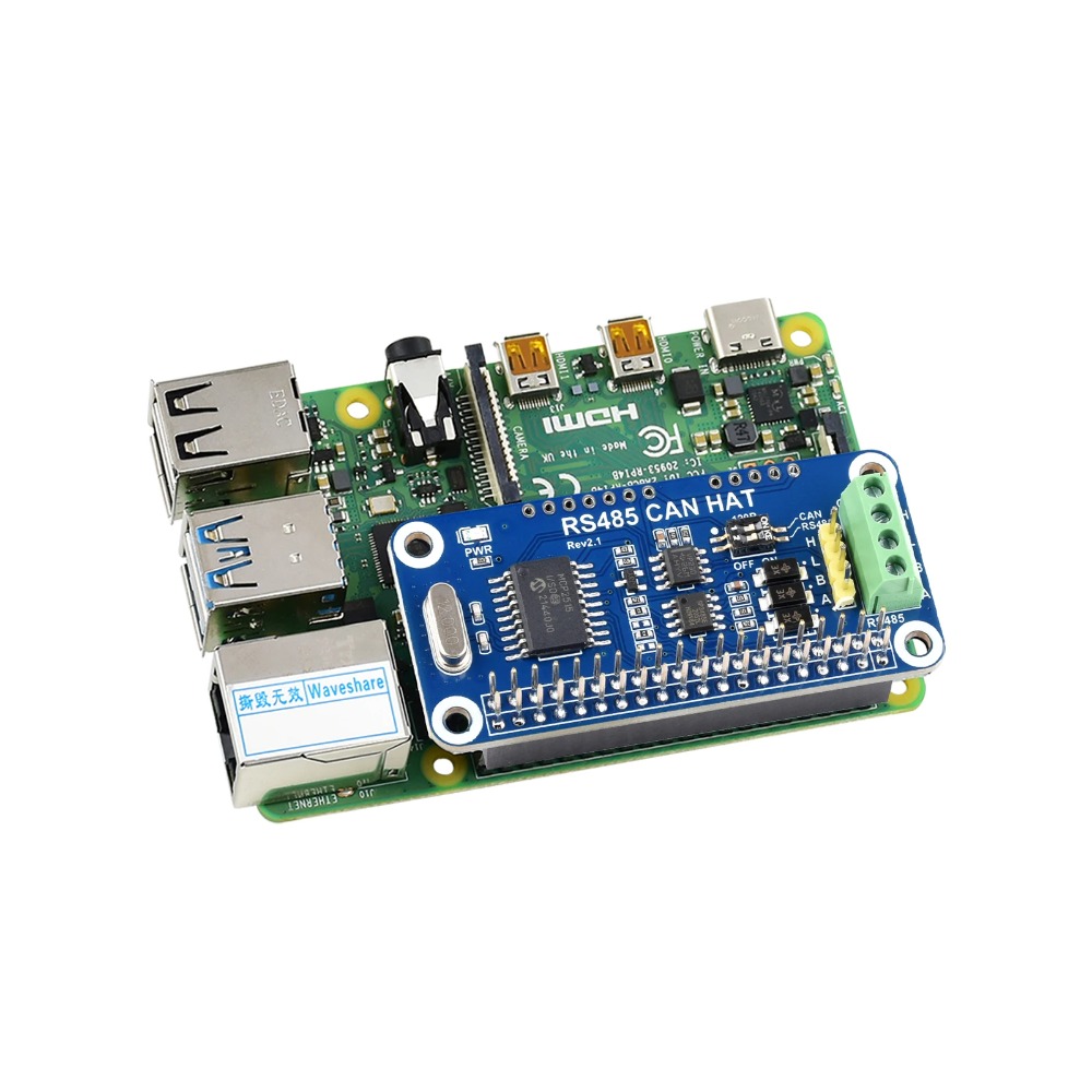 Waveshare RS485 CAN HAT For fo - огляд і ціна Raspberry Pi 5