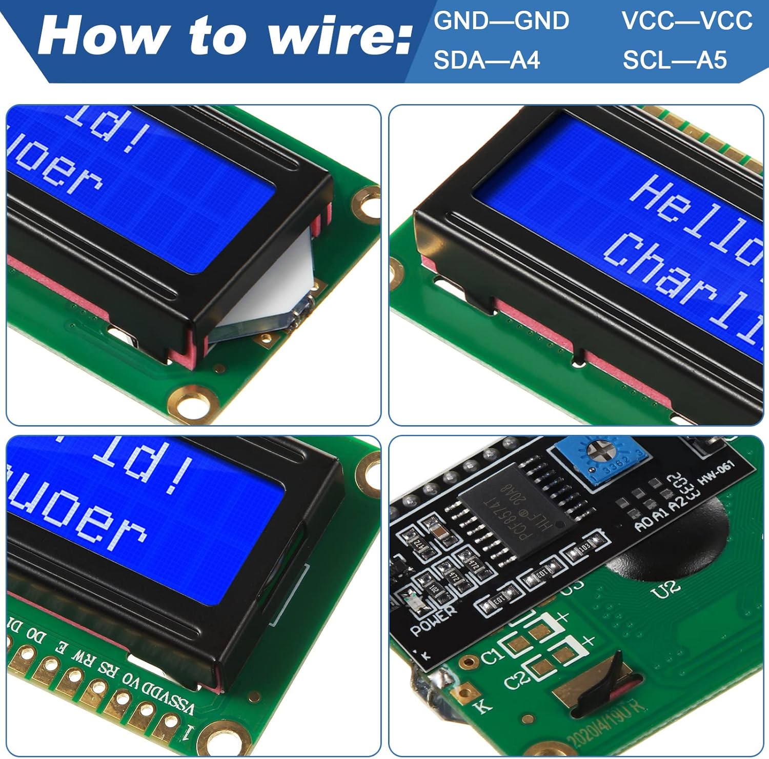1Set 1602 LCD 20*4 Blue Screen - огляд і ціна Raspberry Pi 4