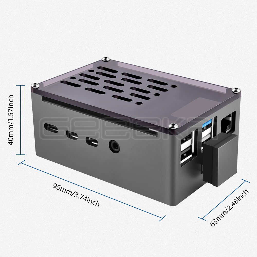 GeeekPi  Aluminum Brick Case B - огляд і ціна Pi 4 Case