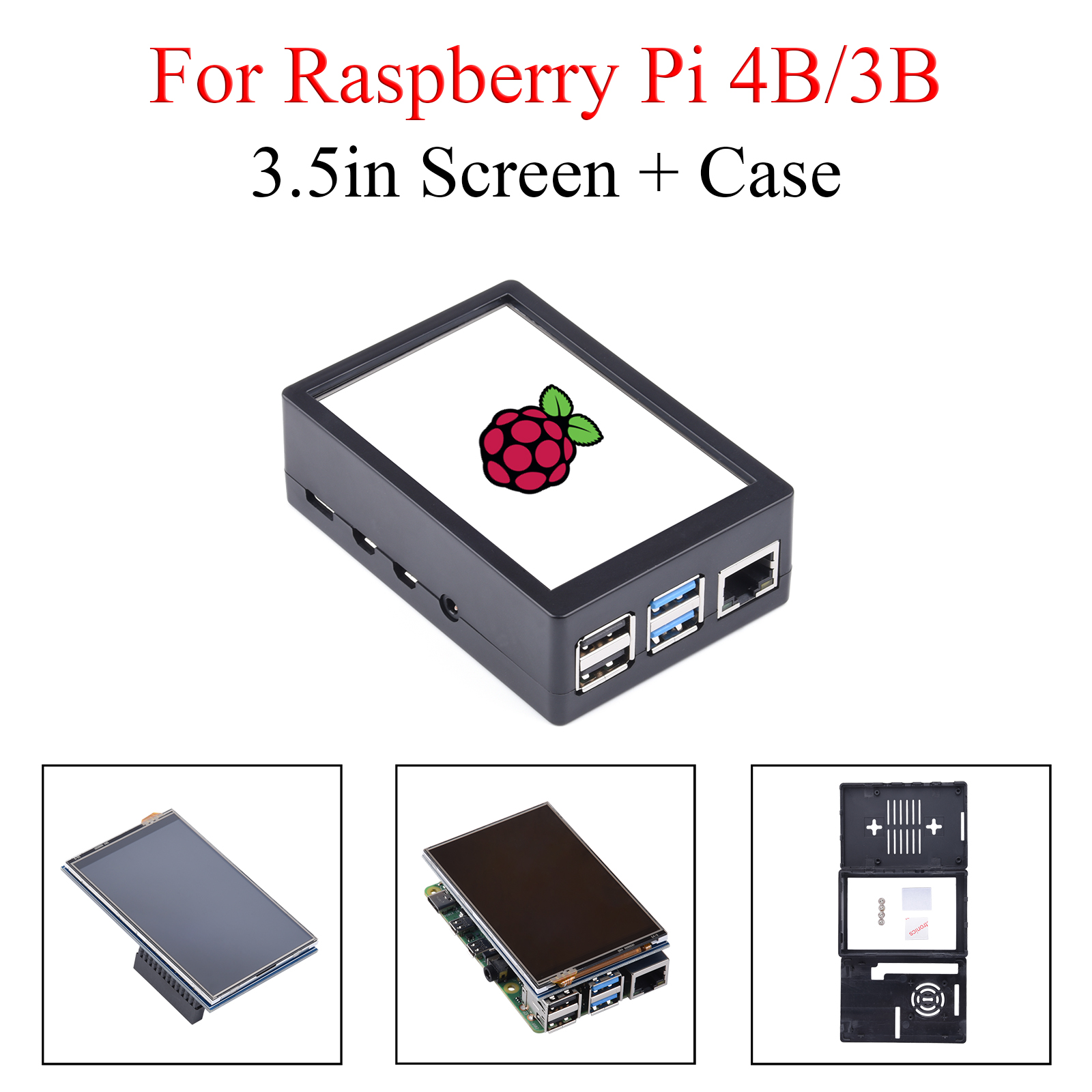 3.5 inch Touch Screen 480*320  - огляд і ціна Pi 4 Case