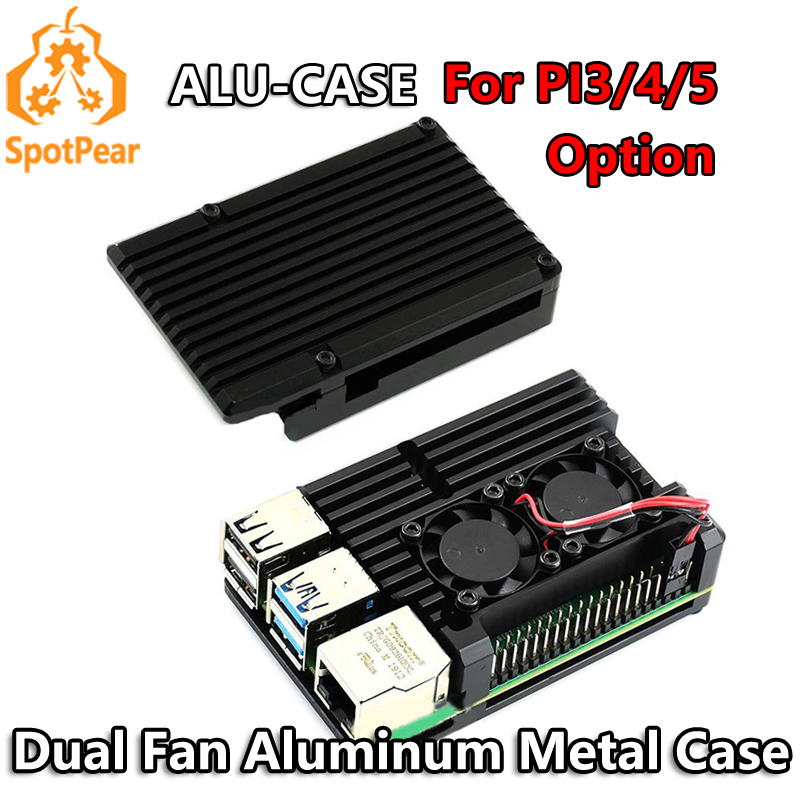 Aluminum Metal Case with Dual  - огляд і ціна Pi 4 Case